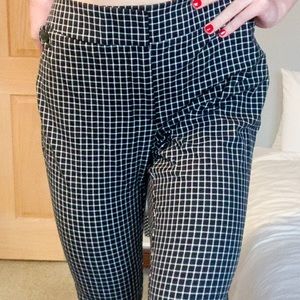 LOFT skinny button plaid pants in Julie Fit